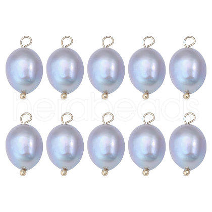 CHGCRAFT 10Pcs Natural Freshwater Pearl Pendants FIND-CA0009-02B-1
