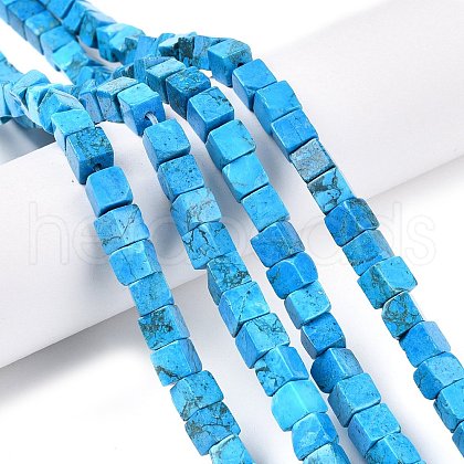 Natural Turquoise Beads Strands G-T139-6x6-10A-1