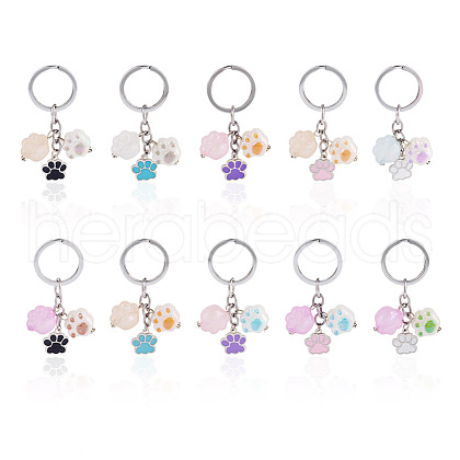 Alloy Enamel & Acrylic Keychain KEYC-TAC00033-1