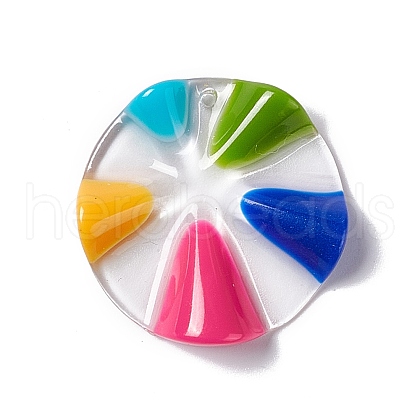 Transparent Resin Pendants RESI-E029-03D-1