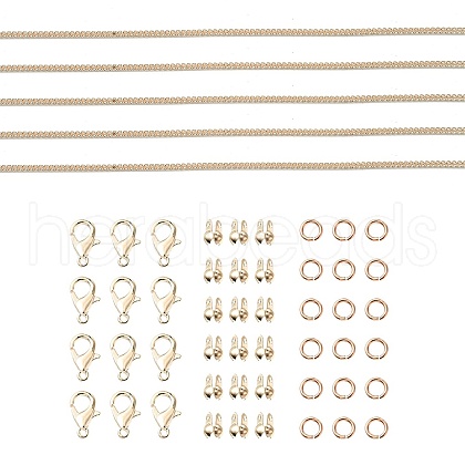DIY Brass Chain Extender/End Chains Making Kits DIY-FS0005-61RG-1