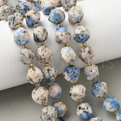 Natural Sesame Jasper Dyed Beads Strands G-U023-A08-01-1