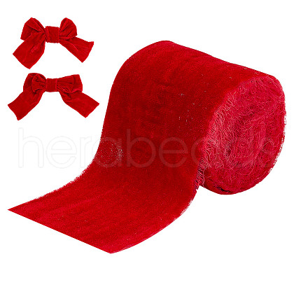 5 Yards Polyester Frayed Ribbon OCOR-WH0082-226B-01-1