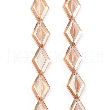 Electroplate Glass Beads Strands EGLA-B010-01A-PL01-1