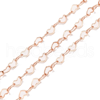 Brass Heart Link Chain FIND-TAC0008-47RG-1