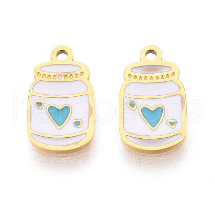 304 Stainless Steel Enamel Charms STAS-T065-64G-02-1