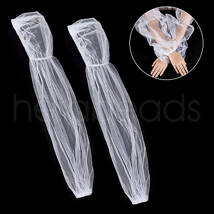 Organza Detachable Mesh Puff Sleeves AJEW-WH0270-359A-1