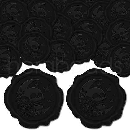 CRASPIRE 100pcs Adhesive Wax Seal Stickers DIY-CP0009-71C-1