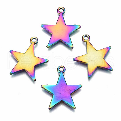 Rainbow Color Alloy Pendants PALLOY-S180-059-RS-1