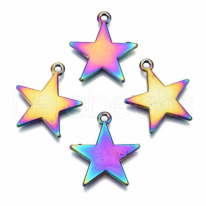 Rainbow Color Alloy Pendants PALLOY-S180-059-RS-1