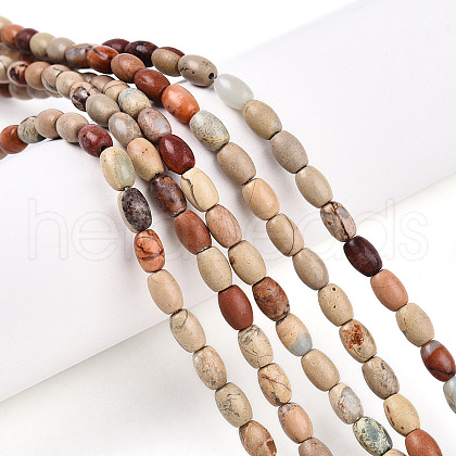 Natural Shoushan Stone Beads Strands G-N346-02A-07-1