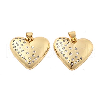 Brass Micro Pave Cubic Zirconia Pendants KK-R229-11G-A-1