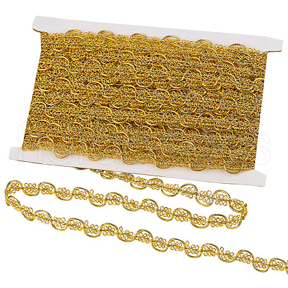 13.5M Polyester Braided Lace Trim OCOR-WH0308-500-1