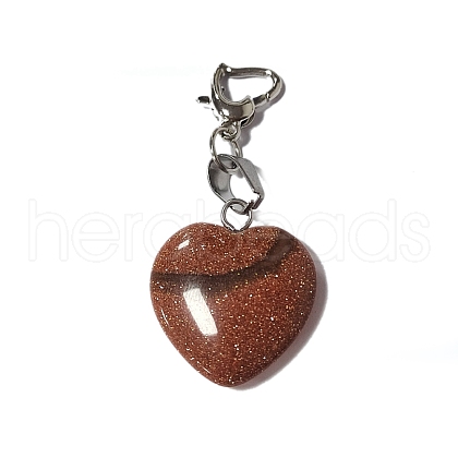 Synthetic Goldstone Pendant Decorations PALLOY-PH01402-12-1