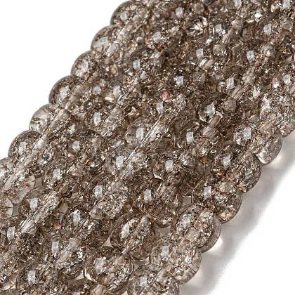 Transparent Spray Painting Crackle Glass Beads Strands GLAA-NH0001-05J-1
