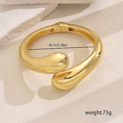 Elegant Zinc Alloy Hinged Bangles for Women IY0070-1-1