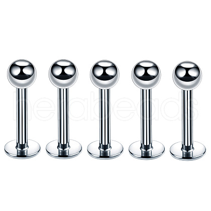 304 Stainless Steel Round Internally Threaded Labrets for Women Men WG9B6EB-02-1