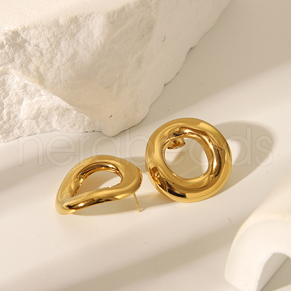 Simple Stainless Steel Stud Earrings RJ6246-2-1