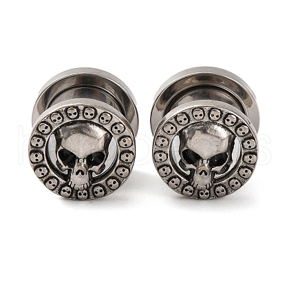 304 Stainless Steel and Alloy Ear Plugs Gauges AJEW-B029-03-1