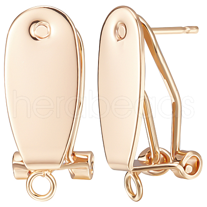 Beebeecraft 20Pcs Brass Stud Earring Findings KK-BBC0005-35-1