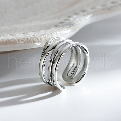 925 Sterling Silver Multilayer Cuff Rings FS-WG19322-01-1