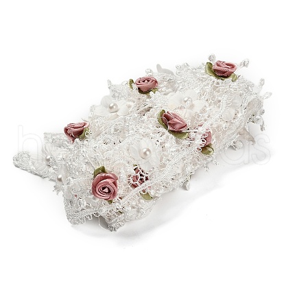 Polyester Flower Lace Ribbon OCOR-XCP0002-59-1