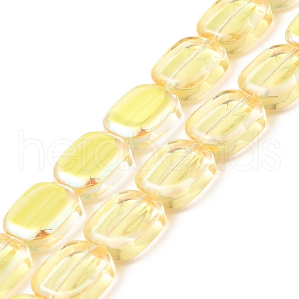 Transparent Electroplate Glass Bead Strands EGLA-P049-02A-HP04-1