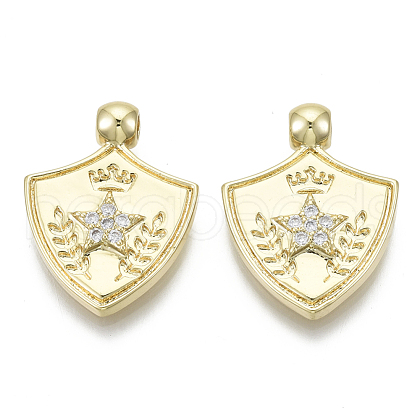 Brass Micro Pave Cubic Zirconia Pendants ZIRC-N039-042-NF-1