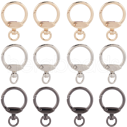 Gorgecraft 12pcs 3 Colors Alloy Swivel Clasps AJEW-GF0009-18-1