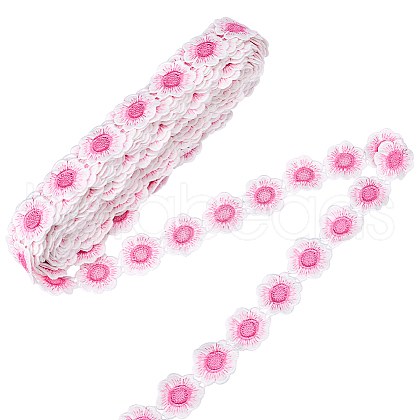 Polyester Flower Lace Ribbon OCOR-WH20001-03B-1