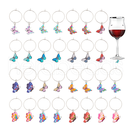 316 Surgical Stainless Steel Wine Glass Charms AJEW-AB00168-1