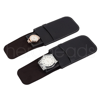 GOMAKERER 2Pcs Rectangle PU Imitation Leather Single Watch Storage Bag AJEW-GO0001-85D-1