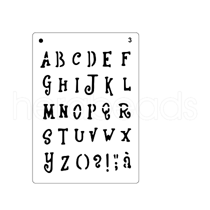 PET Plastic Hollow Painting Silhouette Stencil DRAW-PW0009-04B-1