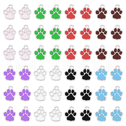 DICOSMETIC 80Pcs 8 Colors Alloy Enamel Charms ENAM-DC0001-84-1