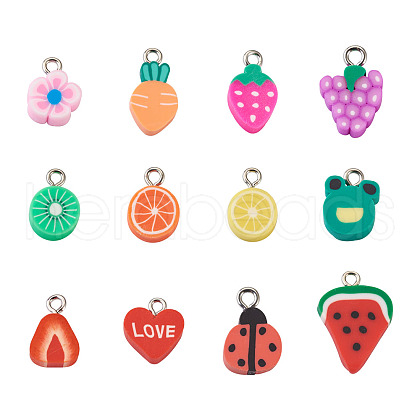 Kissitty Handmade Polymer Clay Charms CLAY-KS0001-01-1