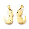 Ion Plating(IP) 304 Stainless Steel Charms STAS-A047-01G-2