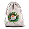 Christmas Cotton Cloth Storage Pouches ABAG-M004-02C-5