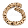 Dyed Natural Coconut Flat Round Bead Strands COCB-O003-12E-01-4