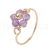 Natural Rainbow Moonstone /Amethyst/Rose Quartz/RedJasper/Apatite/Amazonite Finger Rings RJEW-JR00881-01-4
