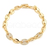 Golden Brass Micro Pave Cubic Zirconia Link Bracelets BJEW-P314-A01-G-1