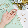 Beebeecraft 16Pcs Brass Ring Stud Earring Findings KK-BBC0011-99-3