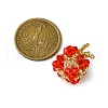 3Pcs 3 Colors Christmas Seed Beads Beaded Charms PALLOY-MZ00299-3