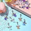 16Pcs 4 Colors Angel Glass Acrylic Pendants HJEW-FS00015-8
