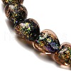 Handmade Dichroic Foil Glass Beads Strands DICH-U001-03B-3