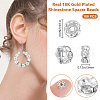 Beebeecraft 100Pcs Rack Plating Brass Rhinestone Spacer Beads KK-BBC0016-22S-2