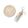 Natural Green Aventurine Chips inside Glass Wishing Bottle Pendant Decoration HJEW-JM03306-01-3