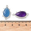 Dyed Natural Jade Connector Charms G-G012-05P-D-3