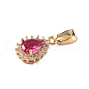 Brass Micro Pave Cubic Zirconia Pendants KK-E795-17KCG-2