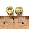 Brass Micro Pave Clear Cubic Zirconia European Beads ZIRC-I070-096G-2