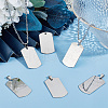 Unicraftale 201 Stainless Steel Rectangle Stamping Blank Tag Pendants STAS-UN0002-73P-2